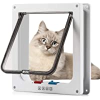Los mejores  - Sailnovo Puerta para Gato con Cierre magnético de 4 vías- Puerta para Mascotas para Gatos y Perros pequeños- Puerta para…